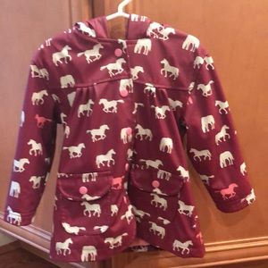 Hatley girls horse print rain coat